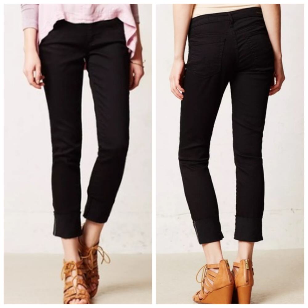 Anthropologie AG the Stevie Ankle Jeans Black Size 27    J830